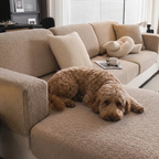 Enna | Teddy Fleece Sofa Cover for Removable Cushions