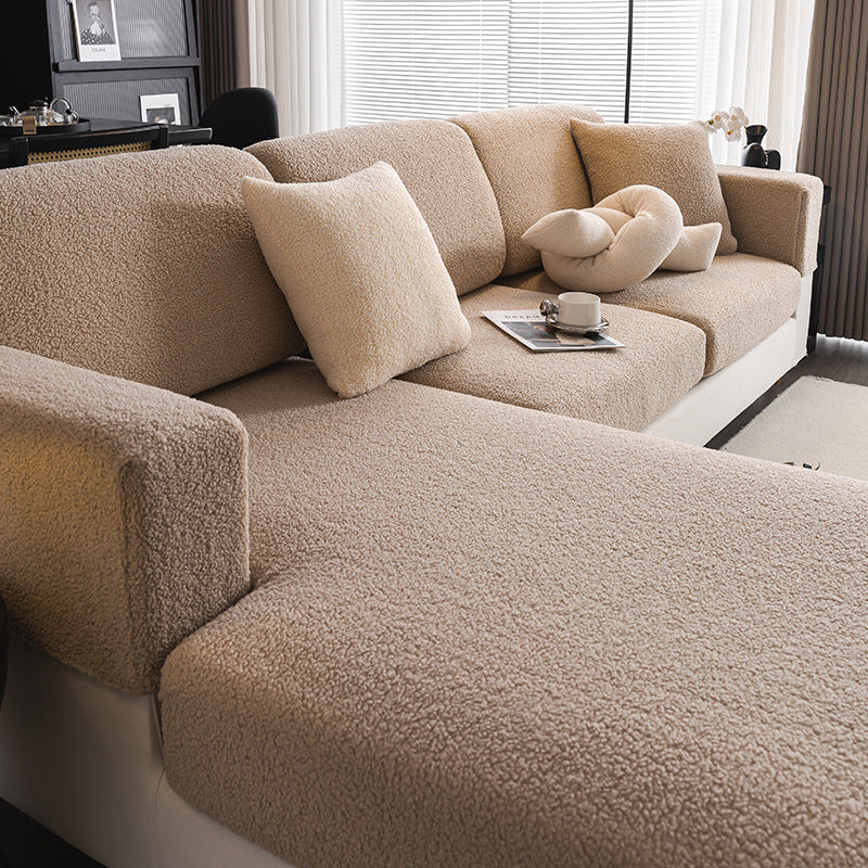 Enna | Teddy Fleece Sofa Cover for Removable Cushions