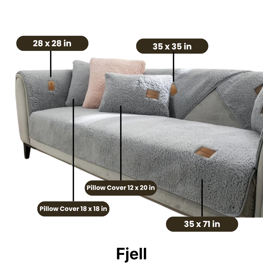 Fjell | Sherpa Fleece Anti-Slip Sofa Cover