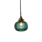 Glass Globe Pendant Light Copper