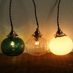 Glass Globe Pendant Light Copper