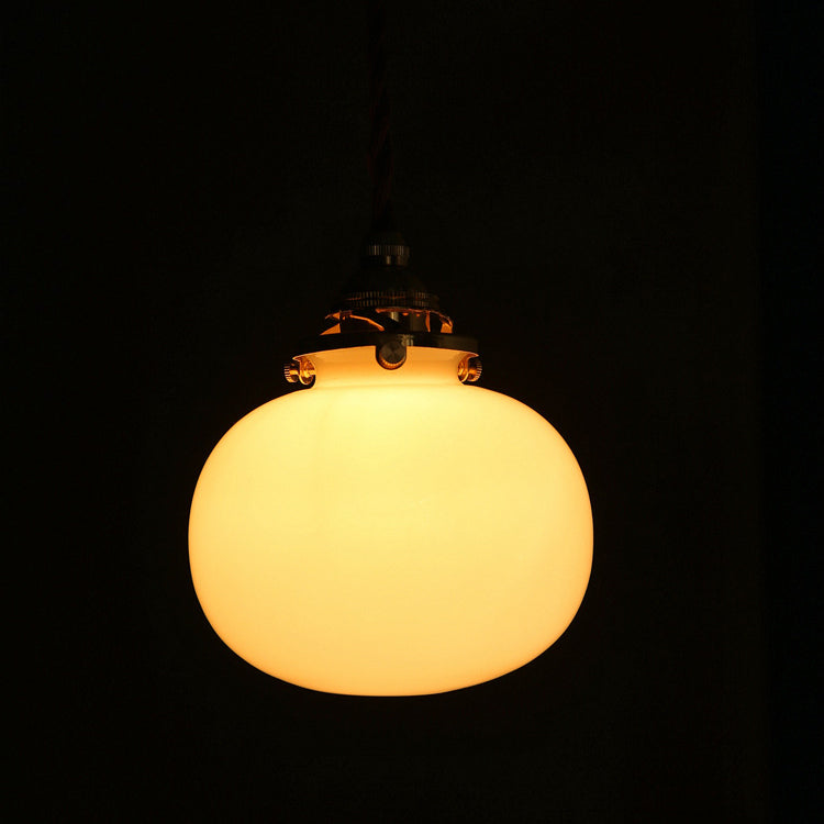 Glass Globe Pendant Light Copper