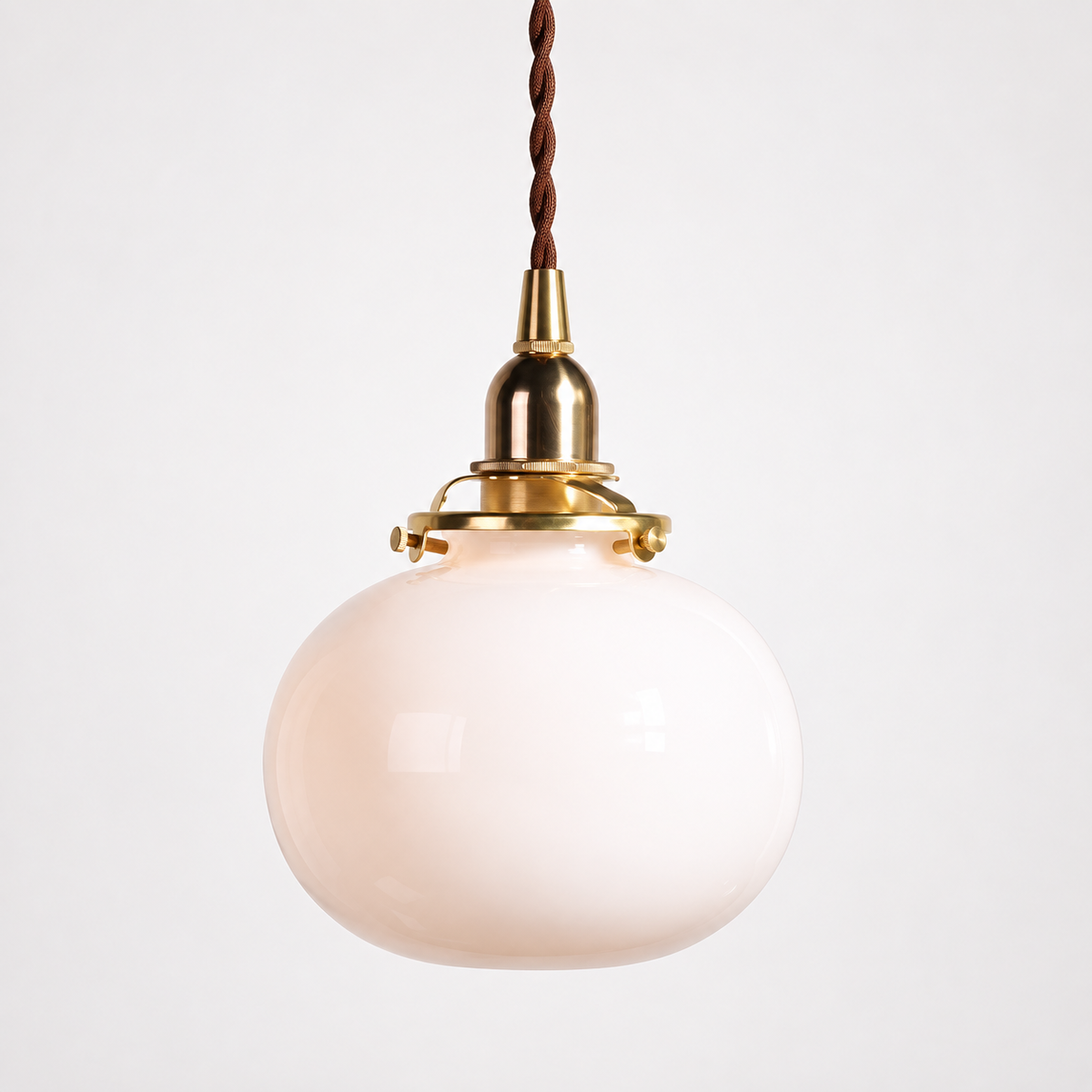 Glass Globe Pendant Light Copper