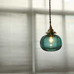 Glass Globe Pendant Light Copper