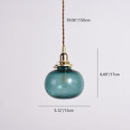 Glass Globe Pendant Light Copper