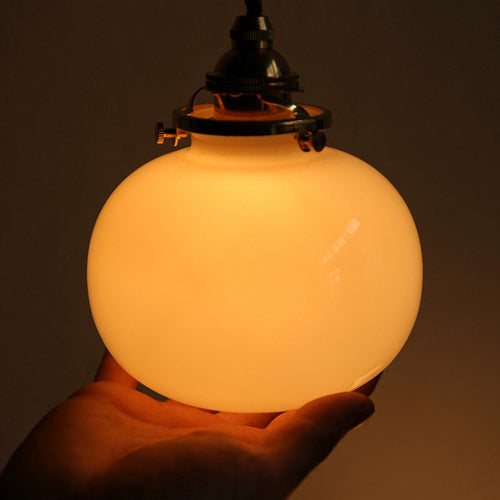 Glass Globe Pendant Light Copper
