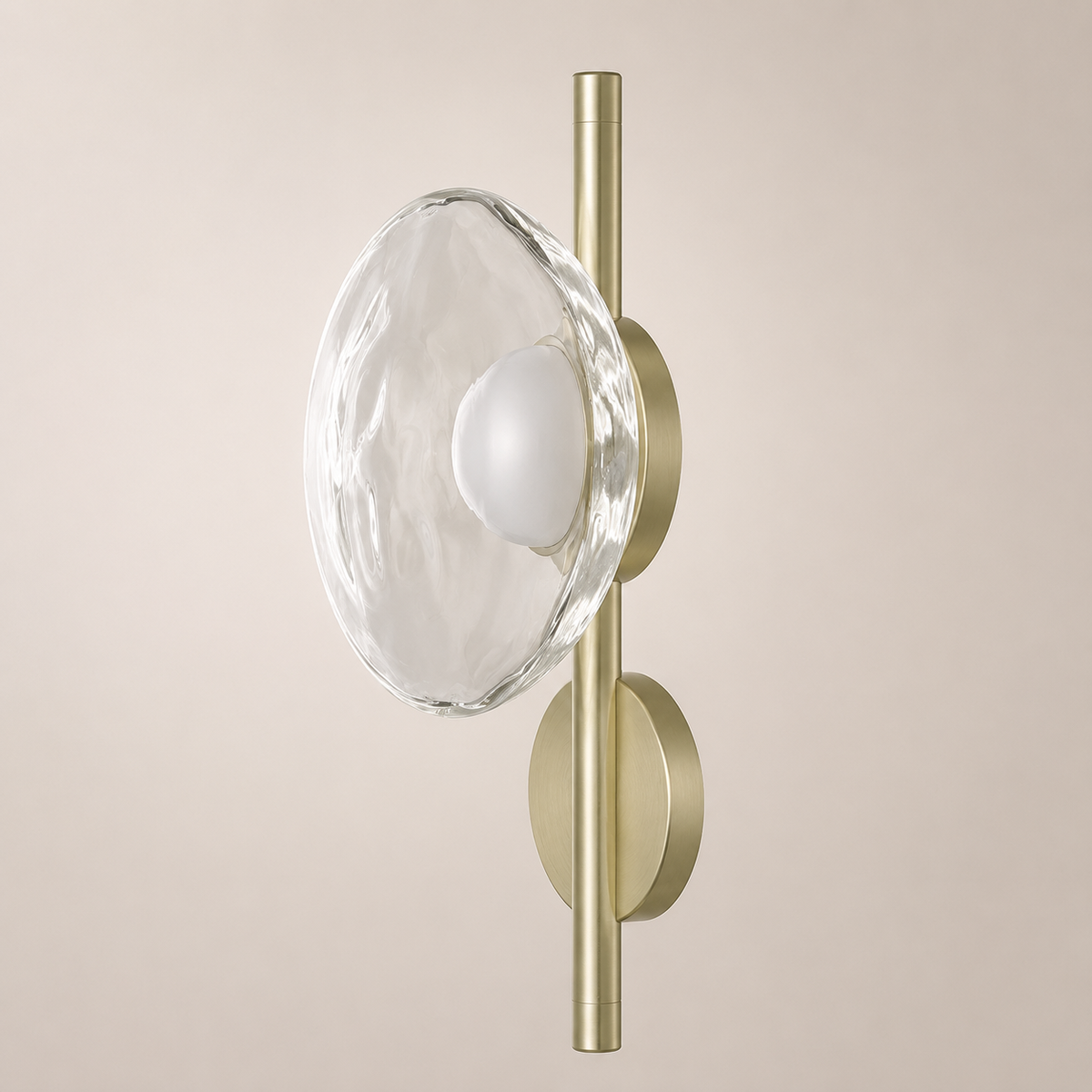 Glass Globe LED Wall Sconce 1-Light with Arm