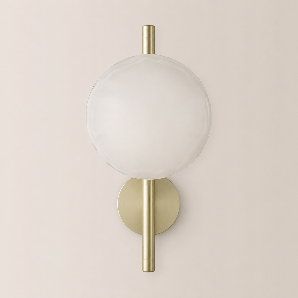 Glass Globe LED Wall Sconce 1-Light with Arm