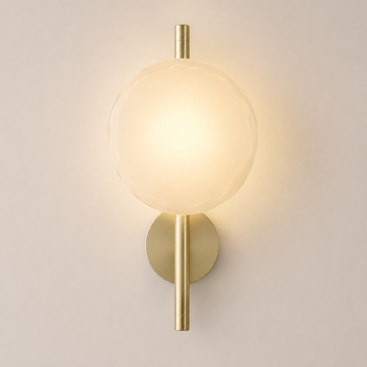 Glass Globe LED Wall Sconce 1-Light with Arm