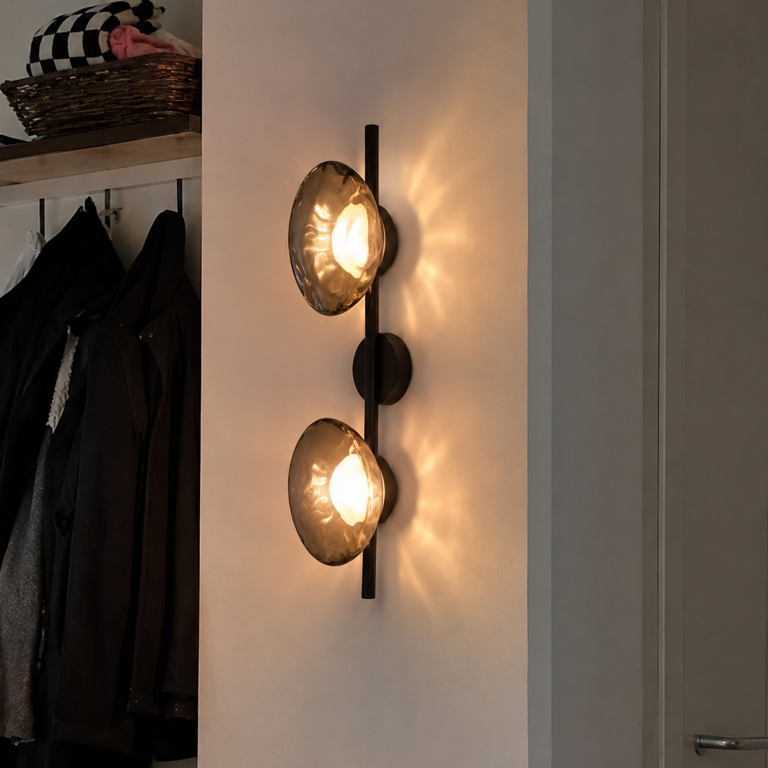 Glass Globe LED Wall Sconce 2-Light