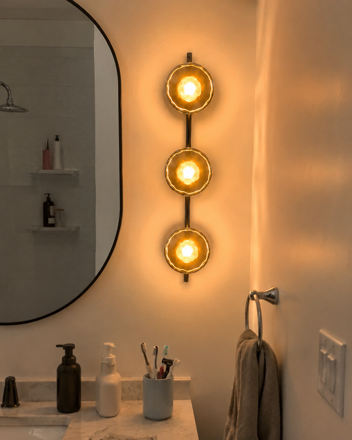 Glass Globe LED Wall Sconce 3-Light