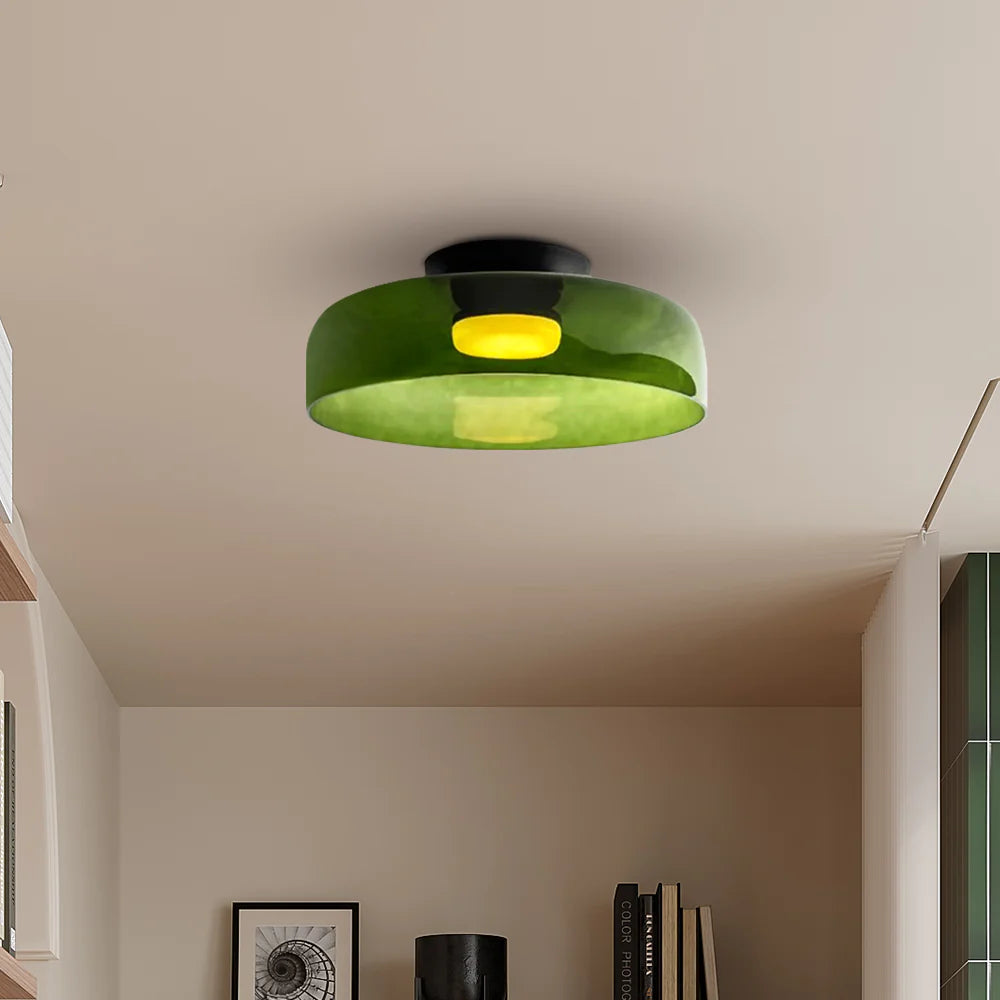 Glass Shade LED Flush Mount Ceiling Light