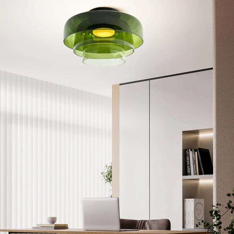 Glass Shade LED Flush Mount Ceiling Light