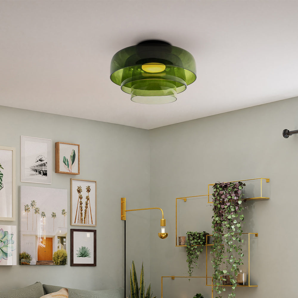 Glass Shade LED Flush Mount Ceiling Light