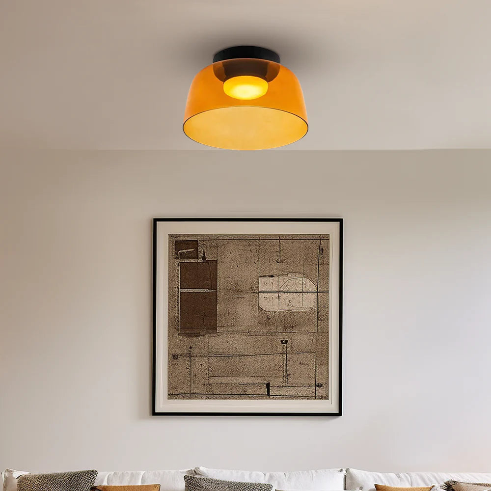 Glass Shade LED Flush Mount Ceiling Light