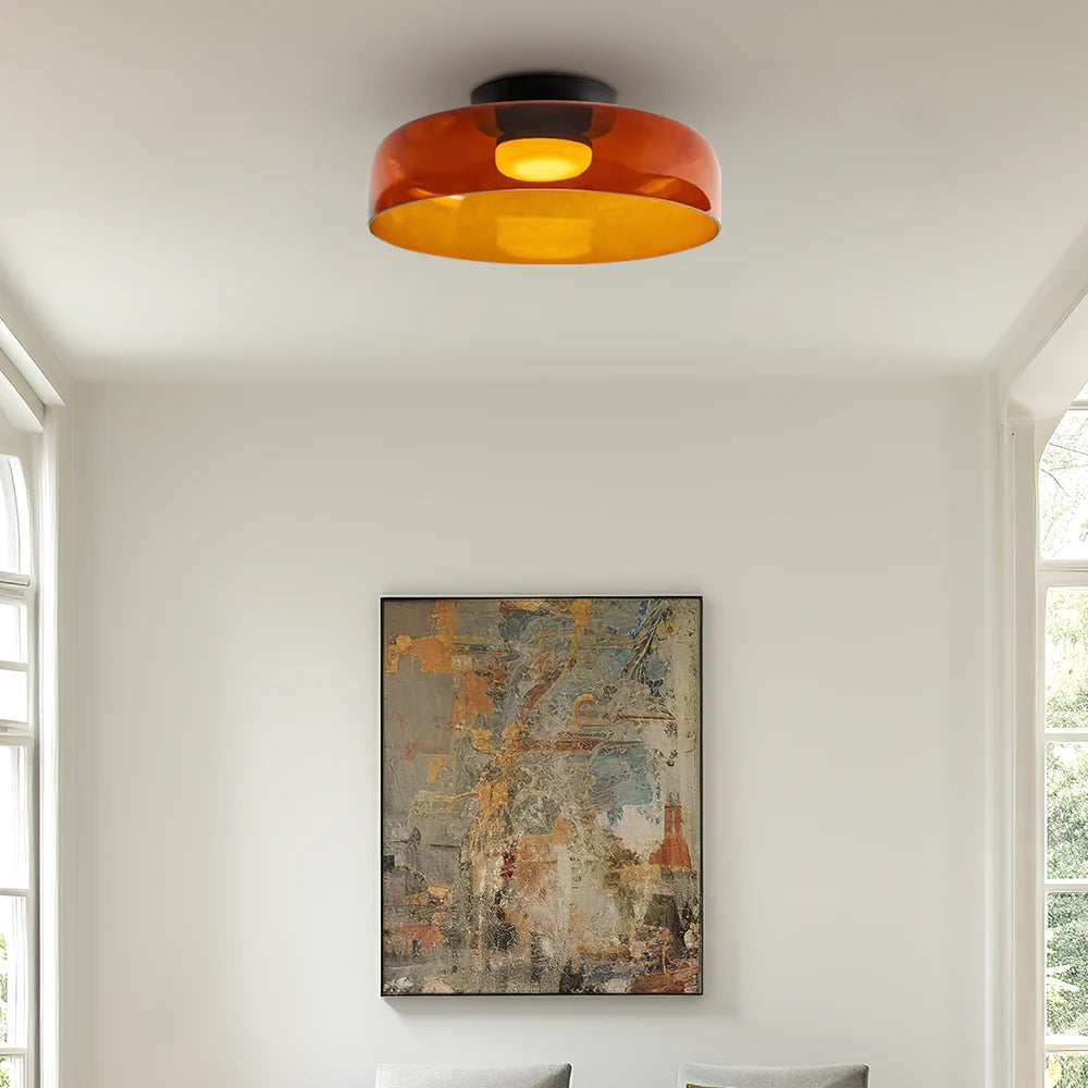 Glass Shade LED Flush Mount Ceiling Light