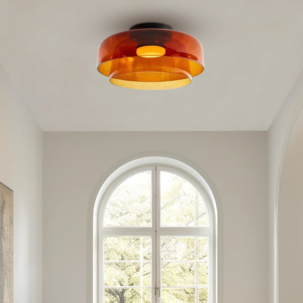 Glass Shade LED Flush Mount Ceiling Light