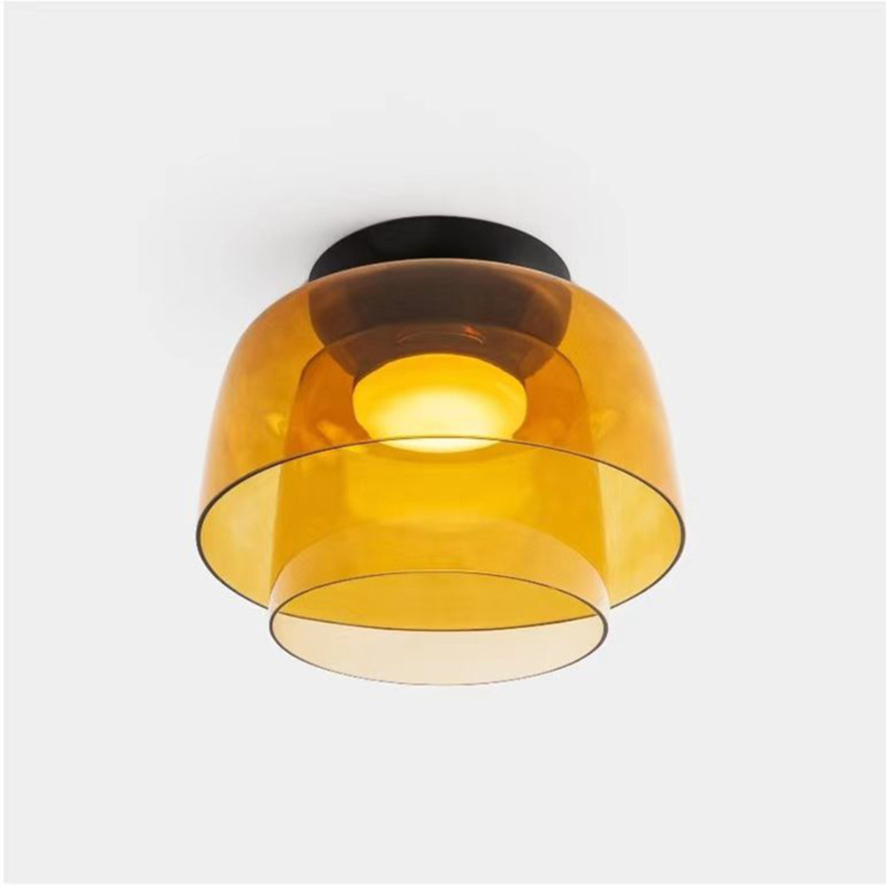 Glass Shade LED Flush Mount Ceiling Light