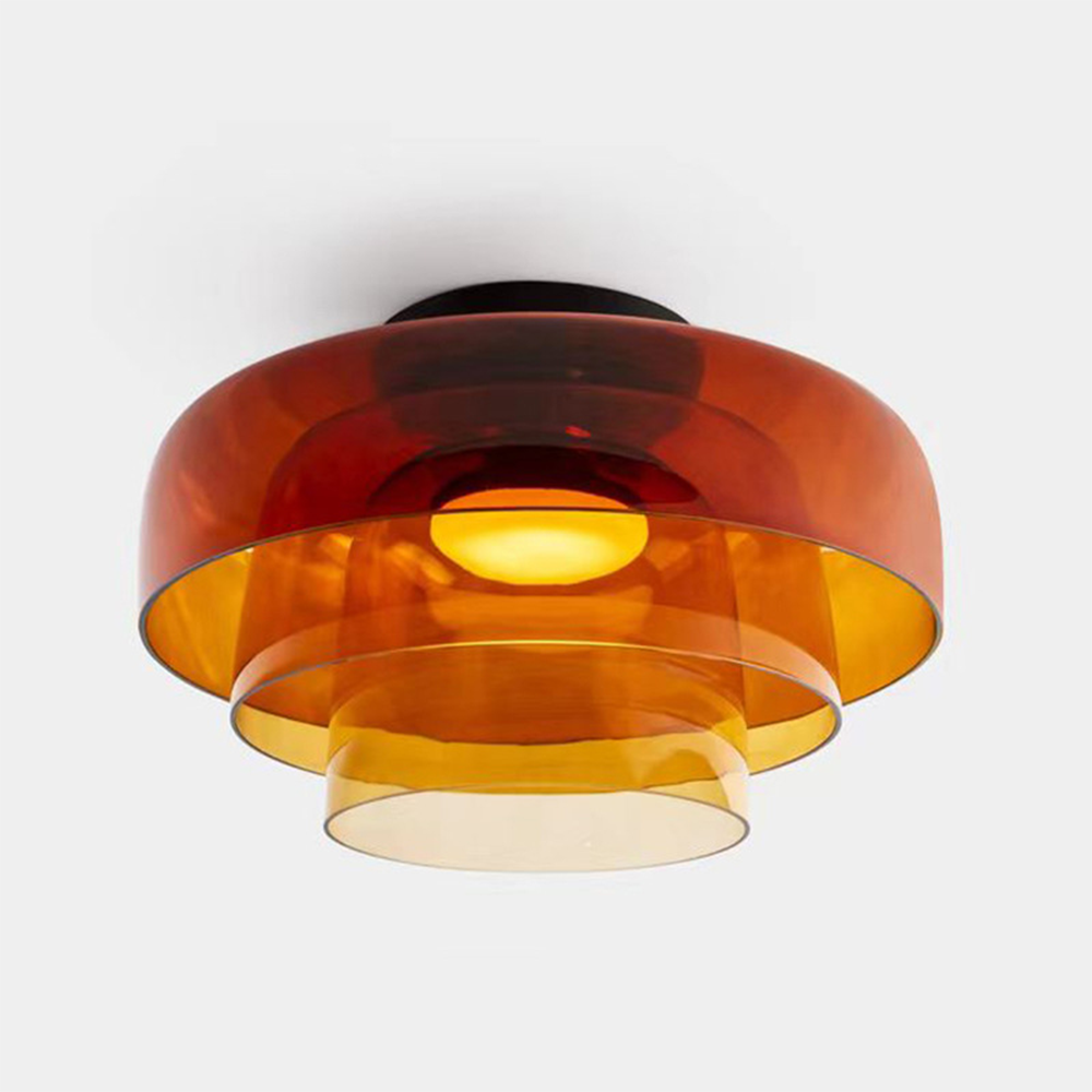 Glass Shade LED Flush Mount Ceiling Light