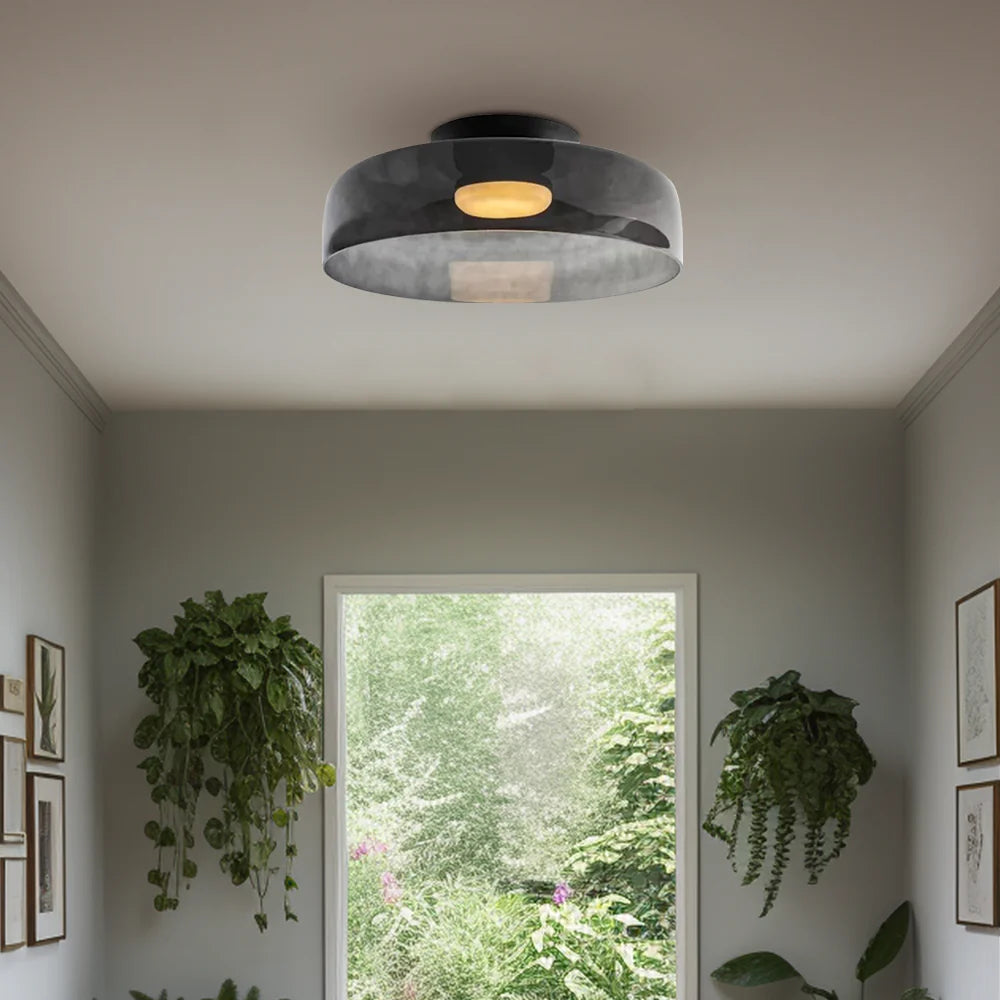 Glass Shade LED Flush Mount Ceiling Light