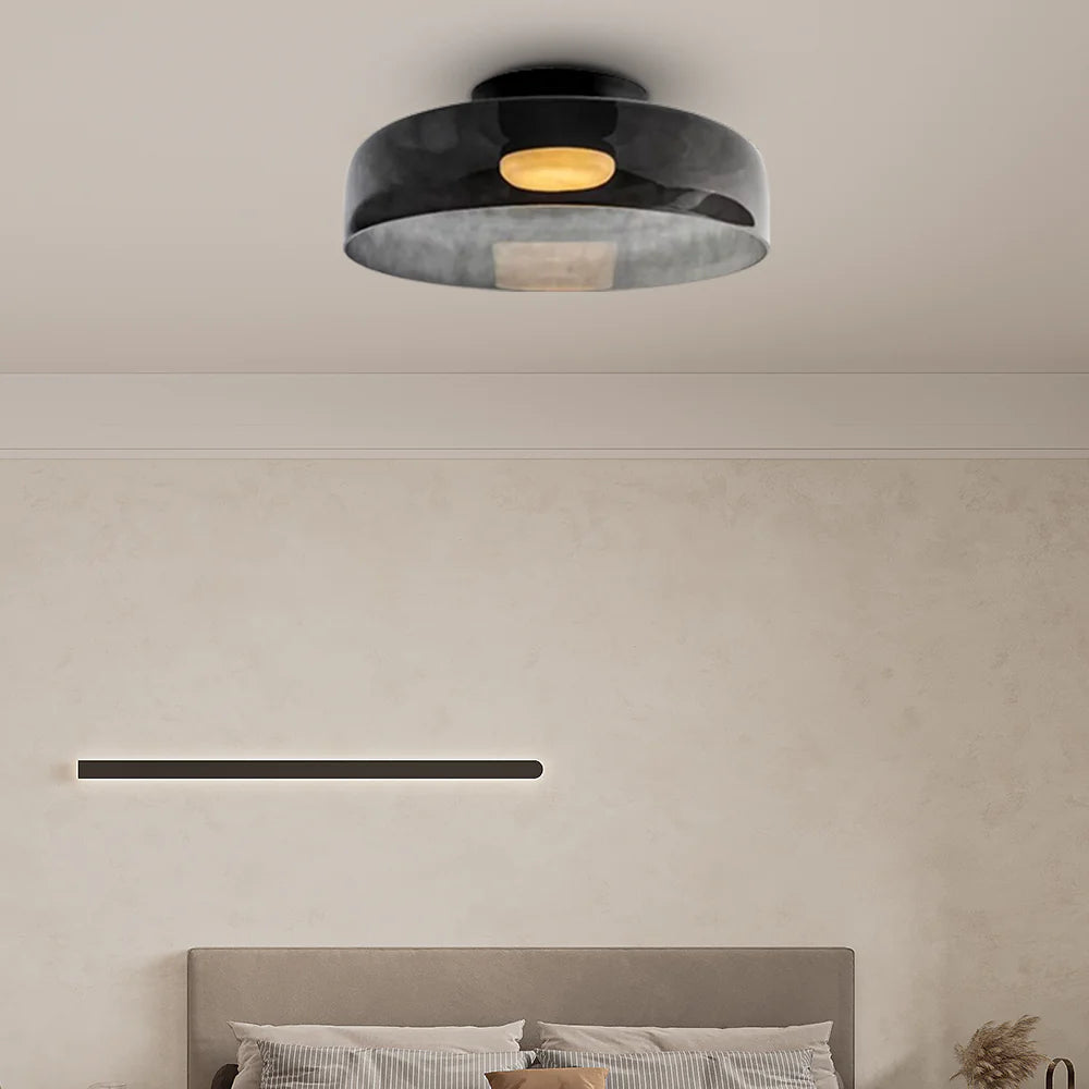 Glass Shade LED Flush Mount Ceiling Light