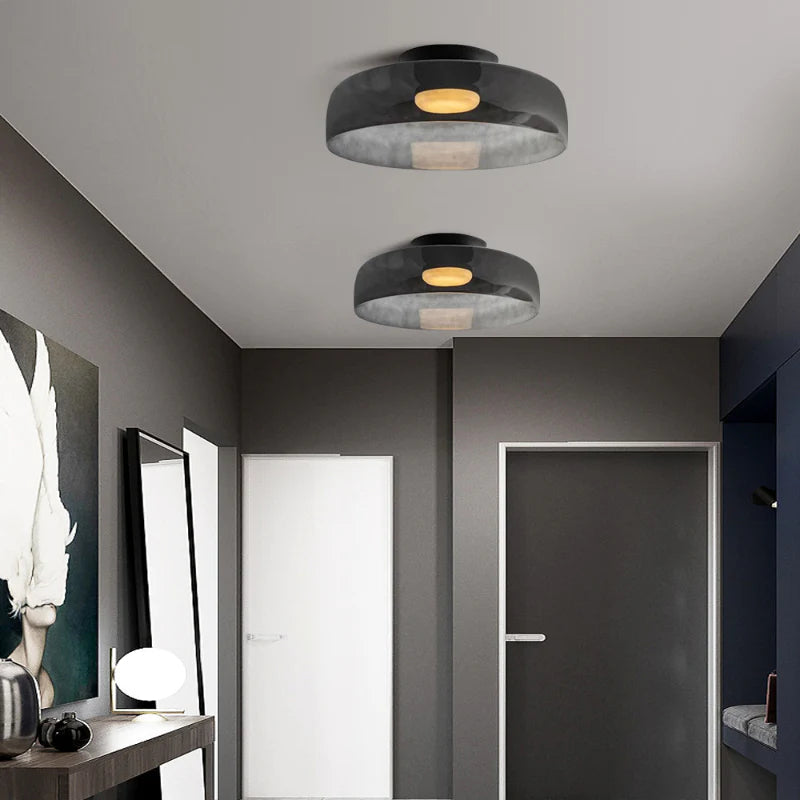 Glass Shade LED Flush Mount Ceiling Light