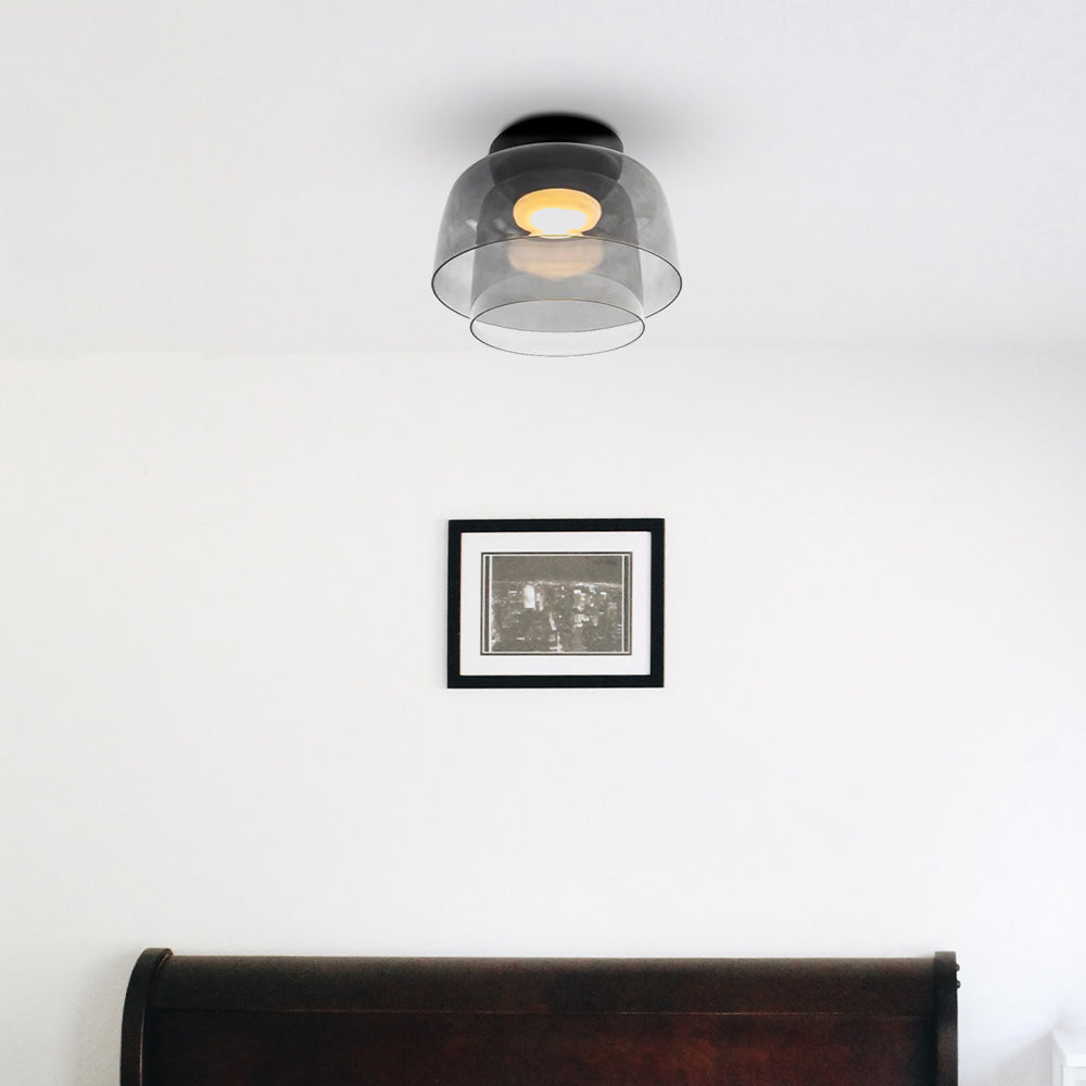 Glass Shade LED Flush Mount Ceiling Light