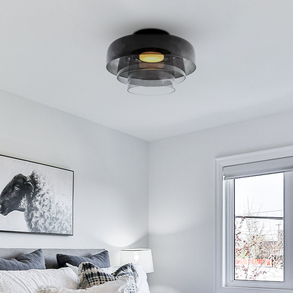 Glass Shade LED Flush Mount Ceiling Light