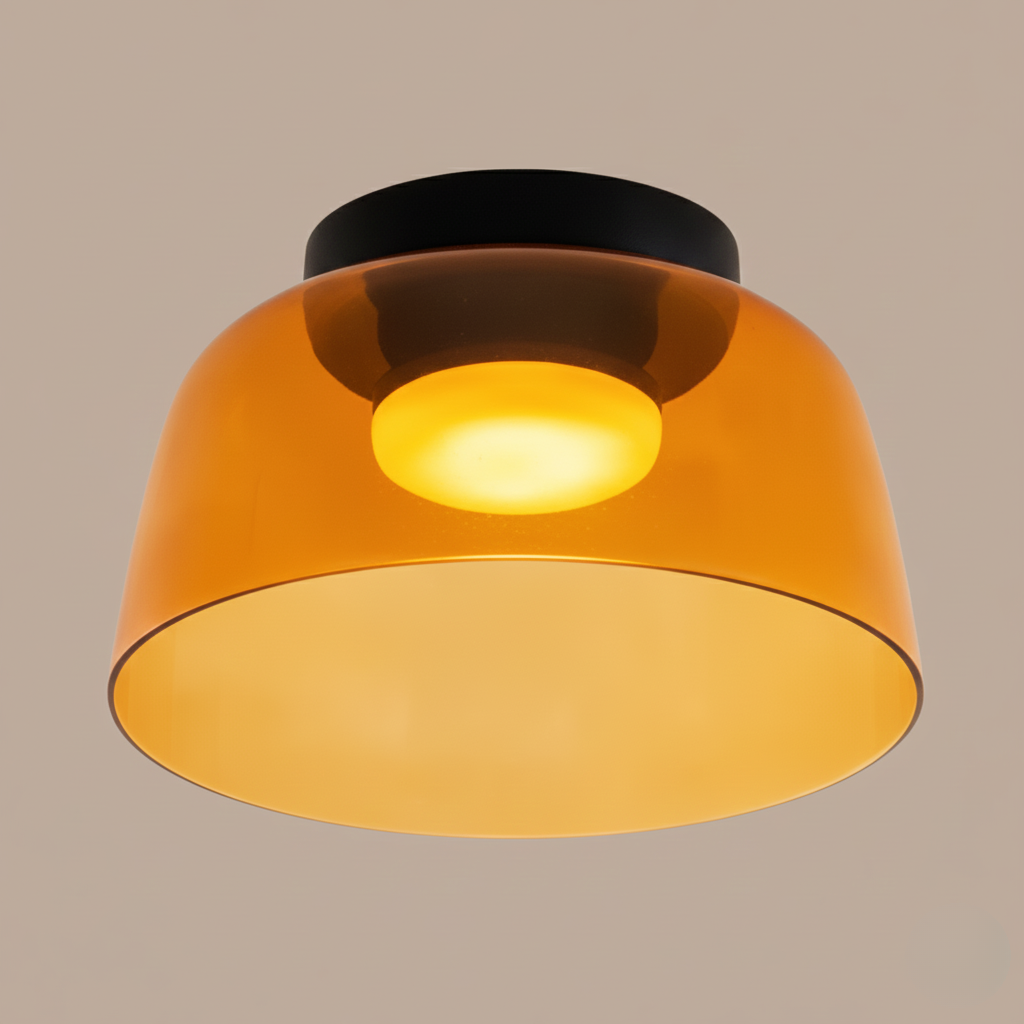Glass Shade LED Flush Mount Ceiling Light
