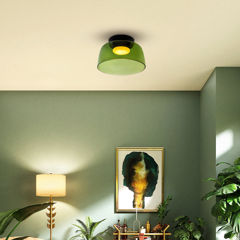 Glass Shade LED Flush Mount Ceiling Light