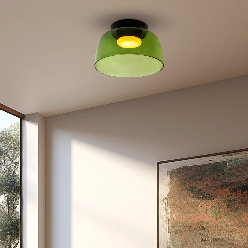 Glass Shade LED Flush Mount Ceiling Light