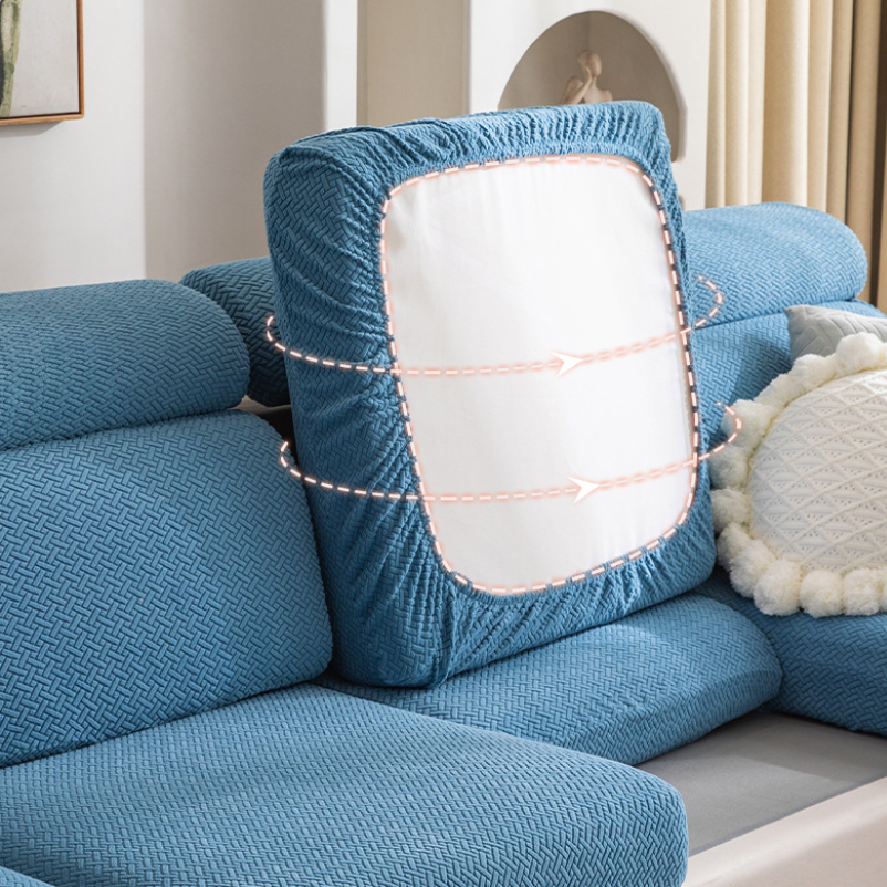 Kalda | Stretch Jacquard Sofa Cover for Removable Cushions
