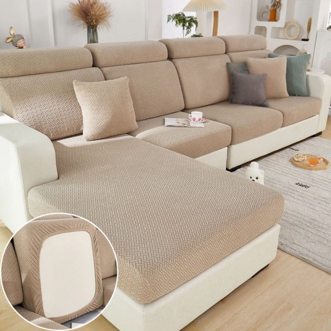 Kalda | Stretch Jacquard Sofa Cover for Removable Cushions