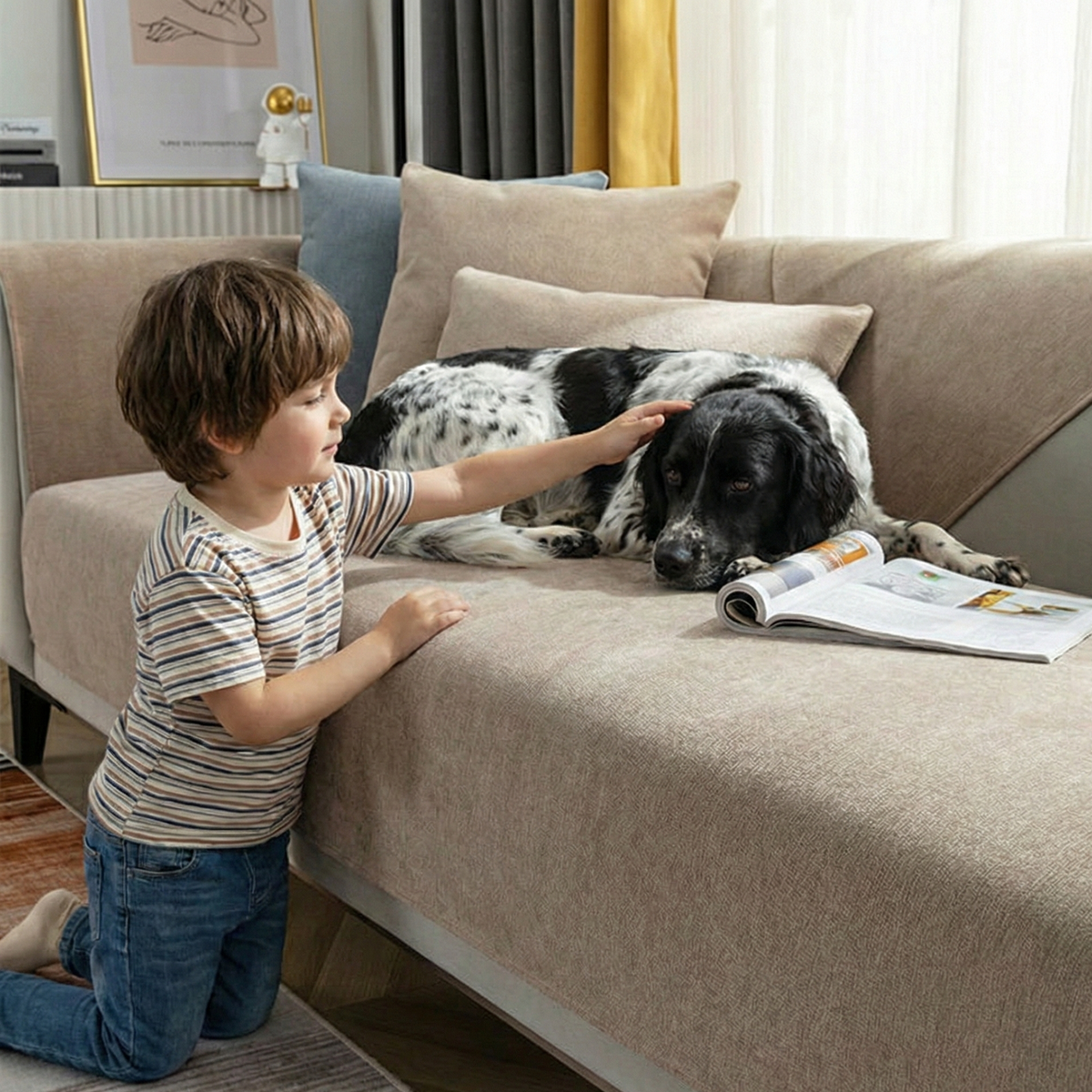 Kavik | Chenille Anti-Slip Sofa Cover