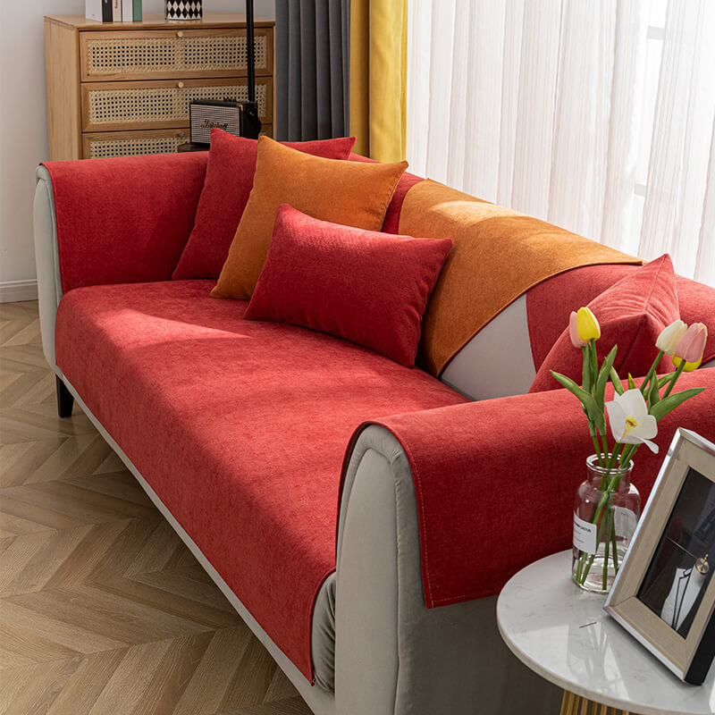 Kavik | Chenille Anti-Slip Sofa Cover