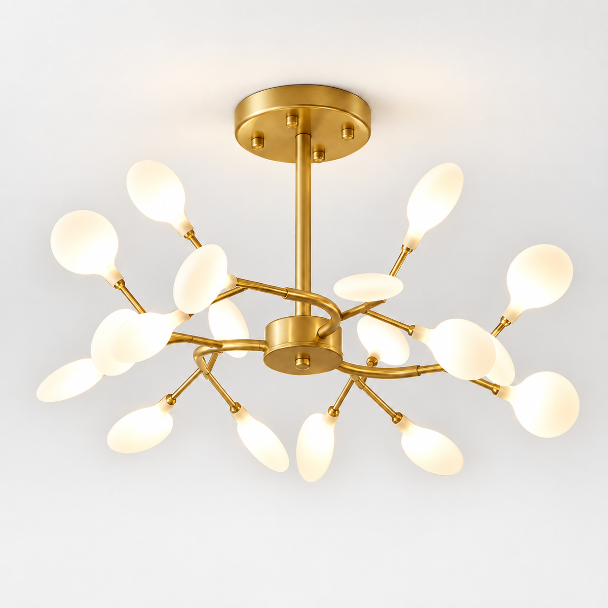 LED Branch Chandelier with Glass Shades