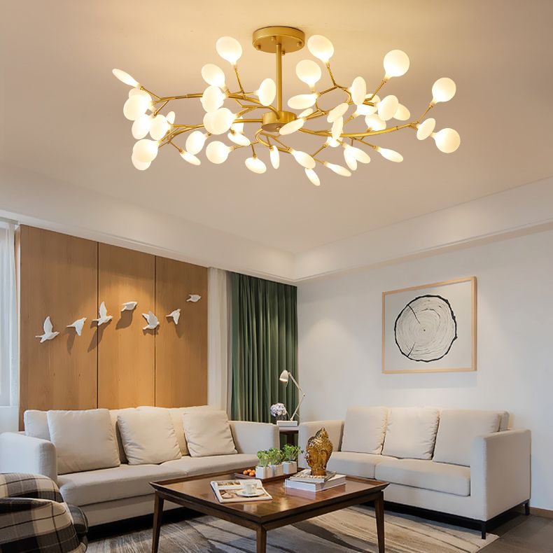 LED Branch Chandelier with Glass Shades