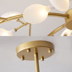 LED Branch Chandelier with Glass Shades