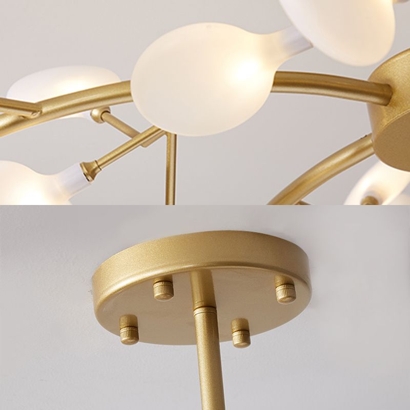 LED Branch Chandelier with Glass Shades