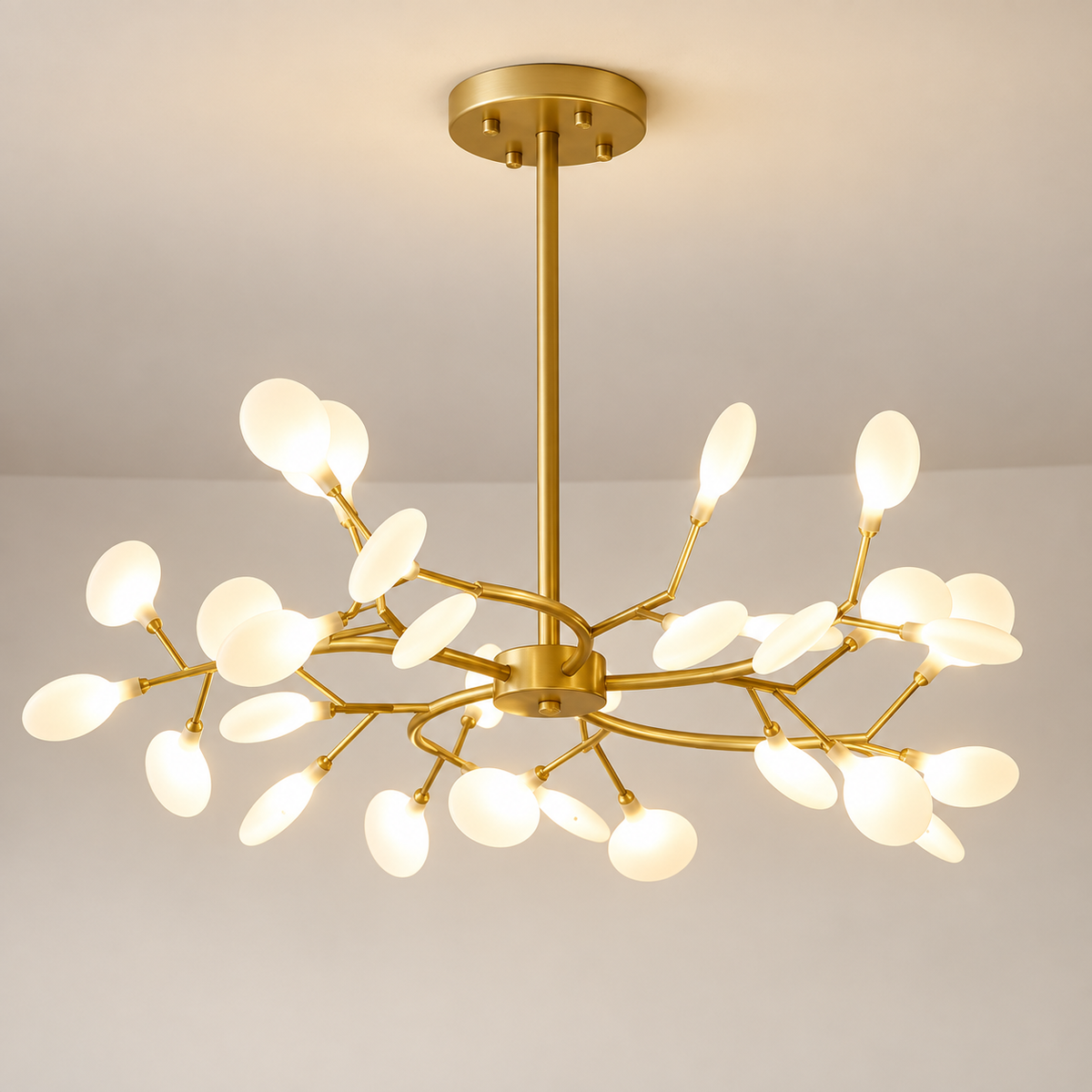 LED Branch Chandelier with Glass Shades