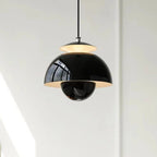 LED Dome Pendant Light Two-Tier Glass Shade