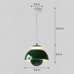 LED Dome Pendant Light Two-Tier Glass Shade