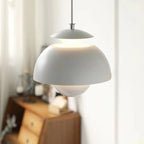 LED Dome Pendant Light Two-Tier Glass Shade