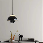 LED Dome Pendant Light Two-Tier Glass Shade