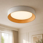 LED Flush Mount Ceiling Light Round Wood