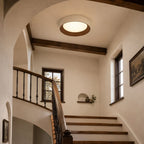 LED Flush Mount Ceiling Light Round Wood