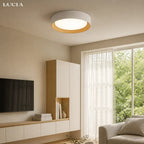 LED Flush Mount Ceiling Light Round Wood