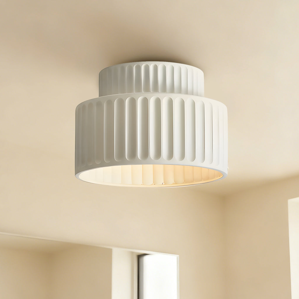 LED Fluted Flush Mount Ceiling Light