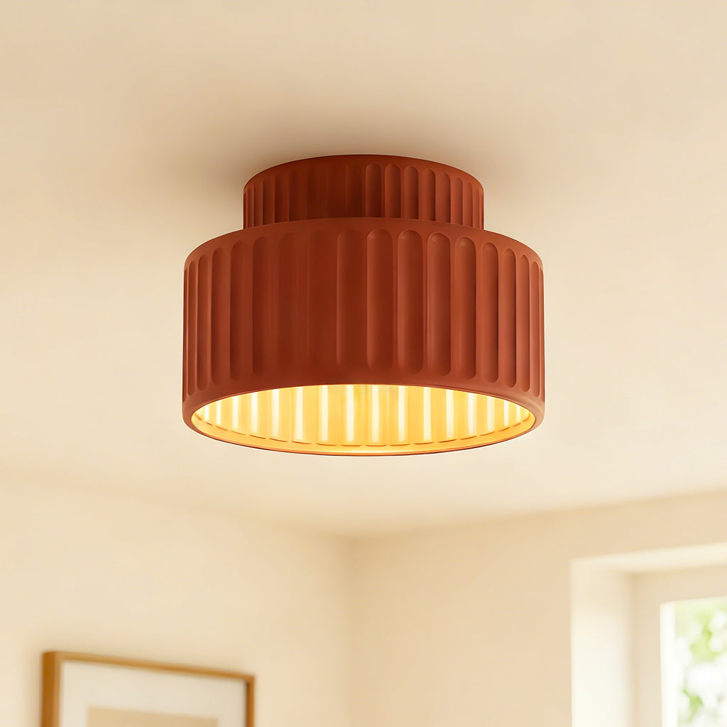 LED Fluted Flush Mount Ceiling Light