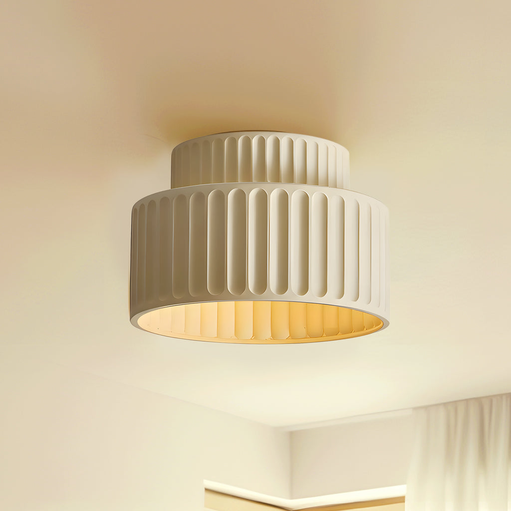 LED Fluted Flush Mount Ceiling Light